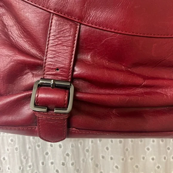 Whimsigoth Red Leather vampire y2k Shoulder Bag real leather purse. Romantic - Picture 3 of 5